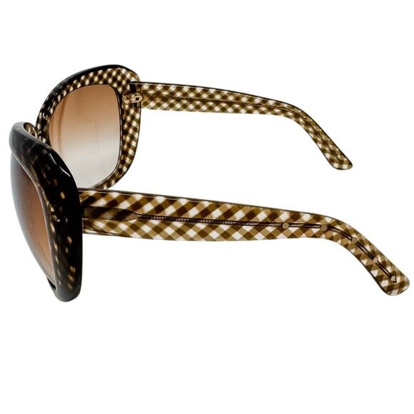 Bottega Veneta intrecciato check checkered oversized wrap sunglasses + case - Picture 7 of 9